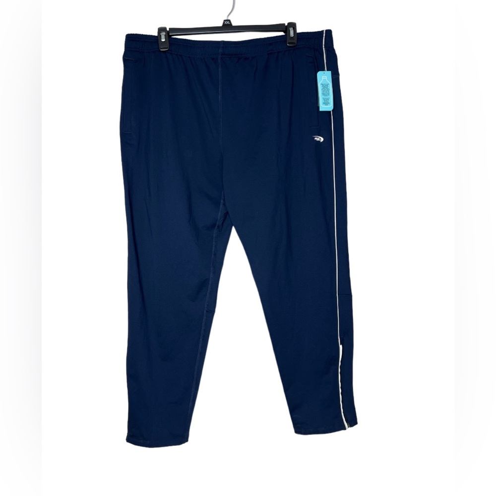 MTA Sport Men's Slim Tricot Fast Dri Stretch Athletic Blue Pant Size XXL NWT